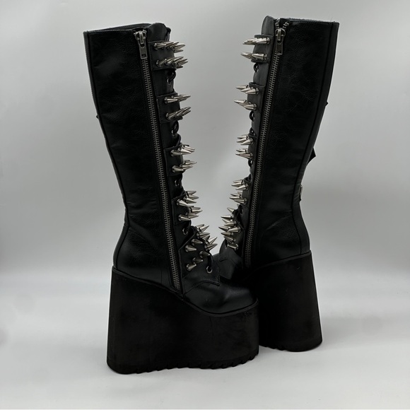 Widow Appetite for destruction Spiked Studded Platform Boot. Size 5 - Picture 8 of 9